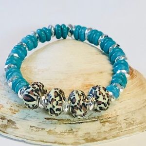 Leopard Polymer bracelet